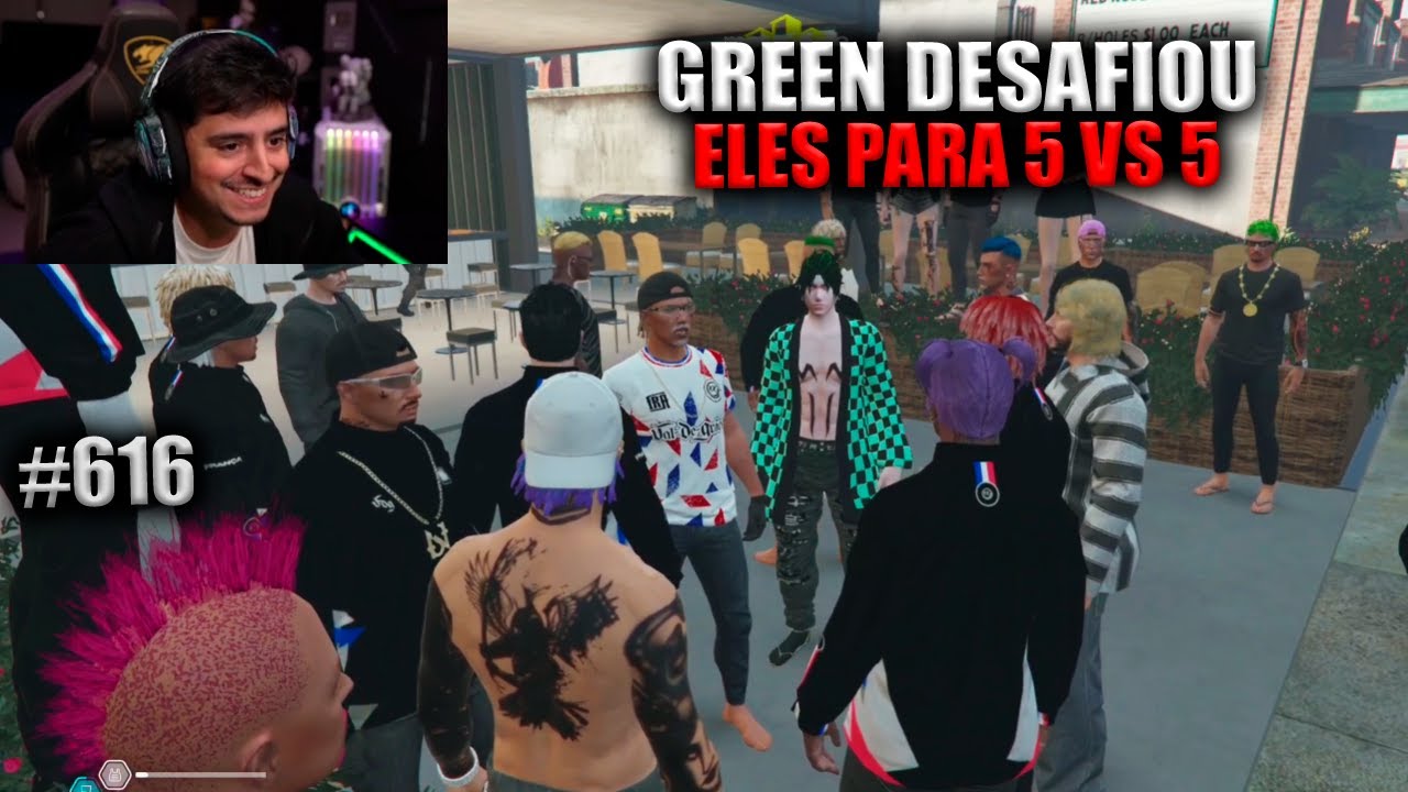 GREEN DESAFIOU ELES PARA 5 VS 5! EP 616
