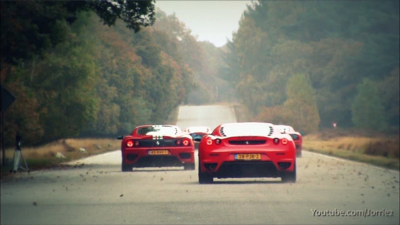 4x Ferrari Challenge Stradale LOUD Accelerations & Flybys!! - 1080p HD