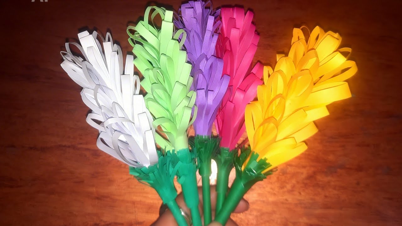 Paper Sheet Flowers TutorialBeautiful Handmade Paper FlowersPaper Flower Making at Home