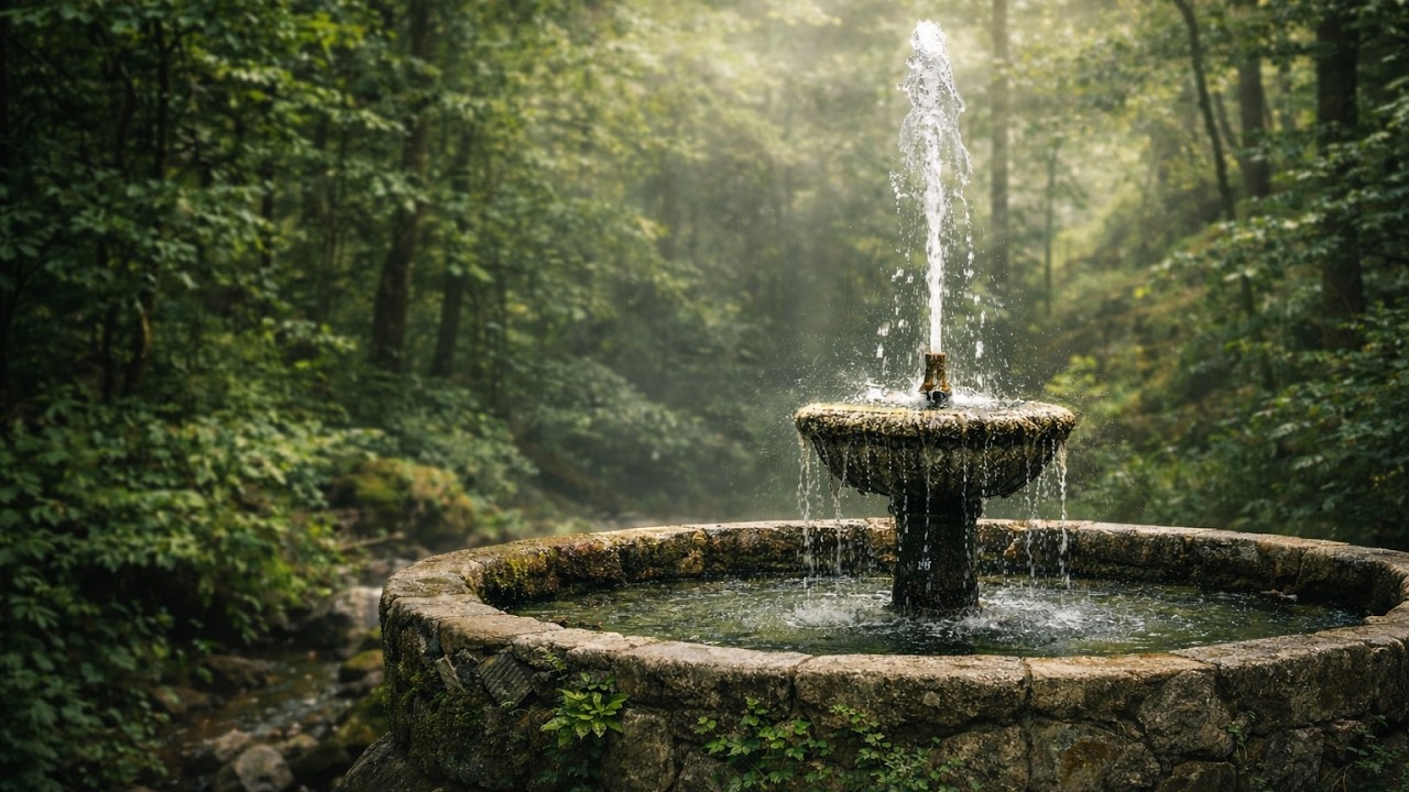 Música Ambiental para Relajarse y Concentrarse – Fuente de Piedra en el Bosque (2H)