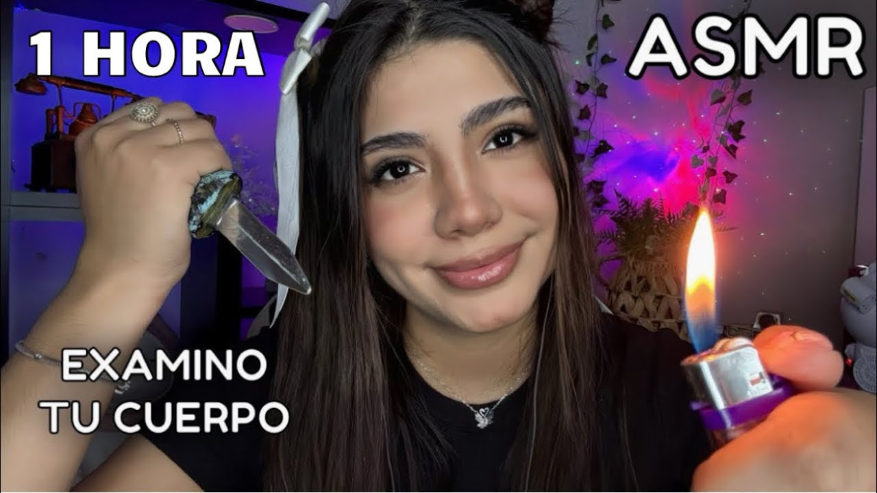 ASMR  / 1 HORA DE CIENTÍFICA LOCA EXAMINÁNDOTE EL CUERPO (inaudible + nervios craneales y MÁS)