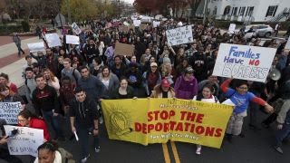 Rutgers students stage a 'sanctuary campus' walkout