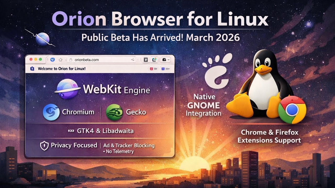 Orion Browser на Linux: Перша Бета