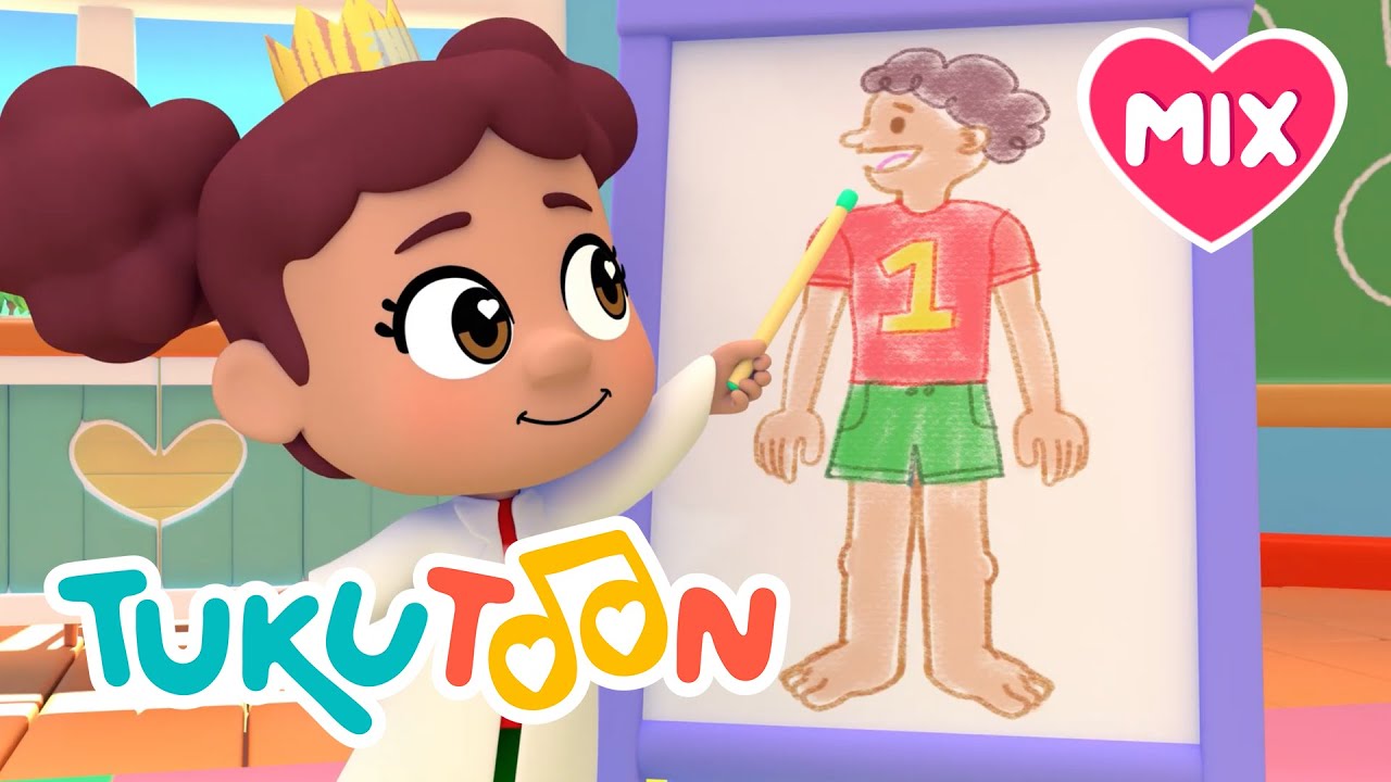 Mix🌈 Aprende Jugando 💛 | Cabeza, Hombros, Rodillas y Pies + Saco una Manito 🎶TukuToon Oficial