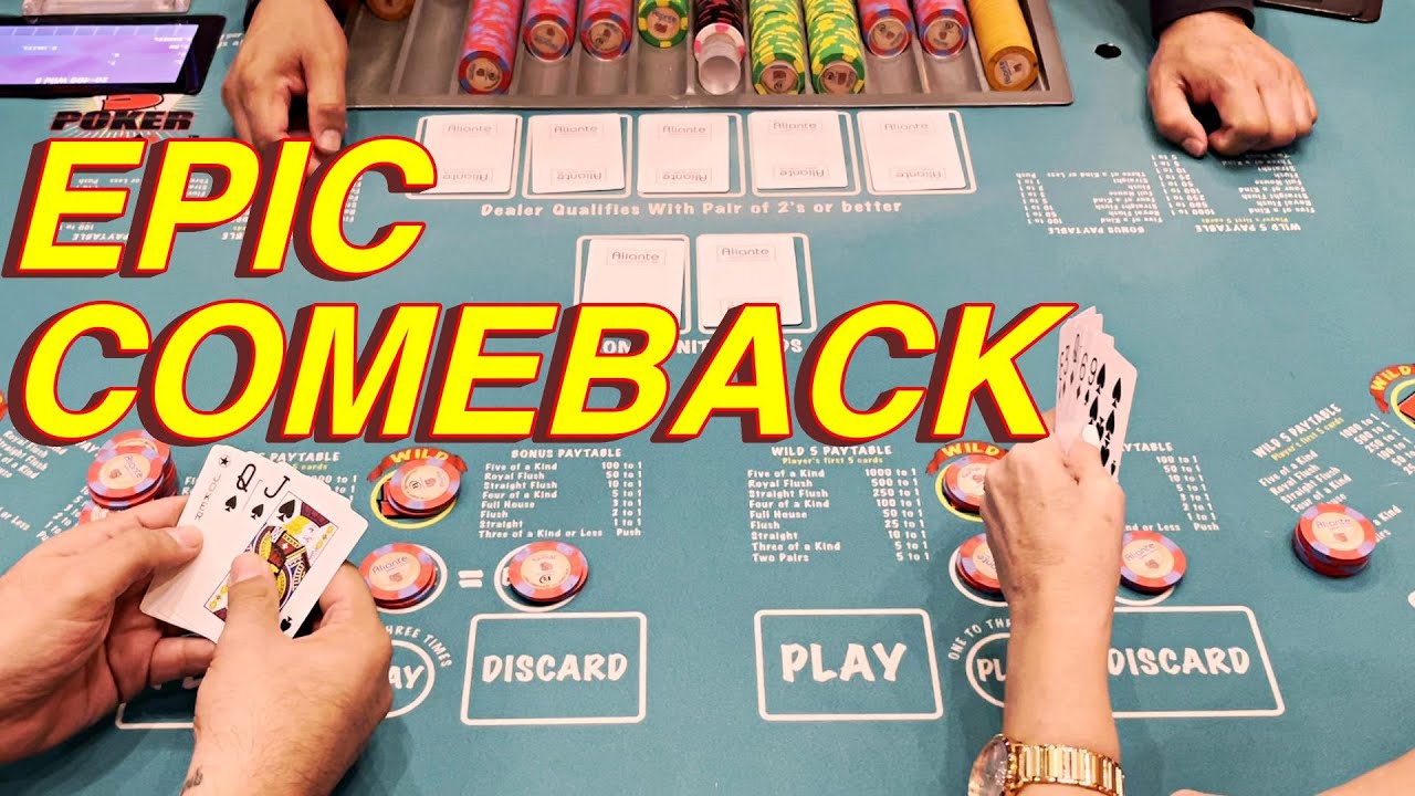 EPIC COMEBACK IN WILD 5 POKER!!!!