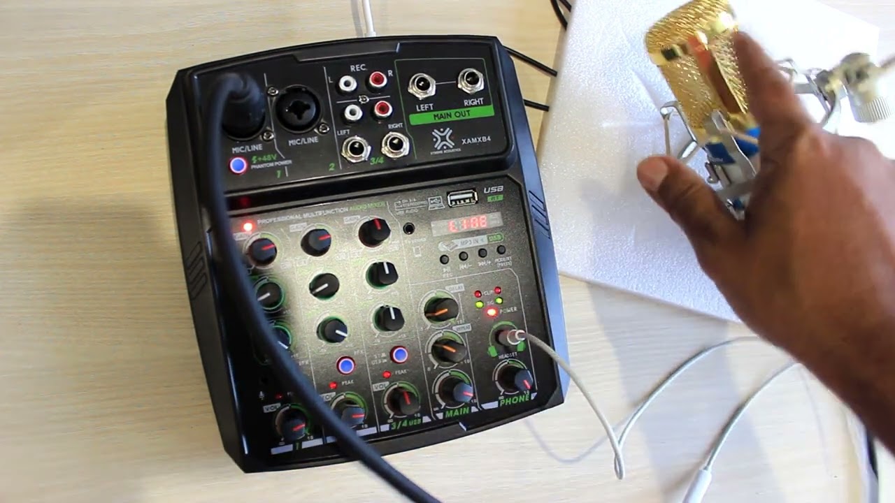 Karaoke setup with budget-friendly XAMXB4 Mixer.