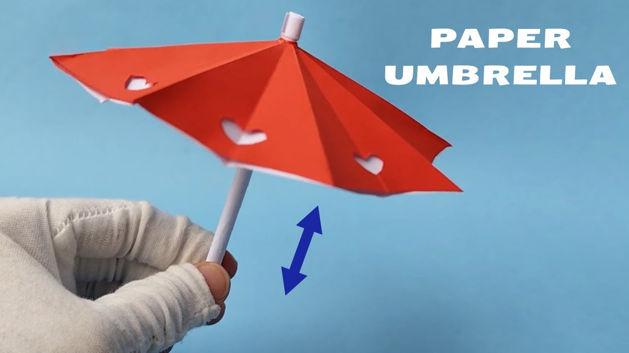 How to make a paper umbrella that open and closes | DIY paper umbrella