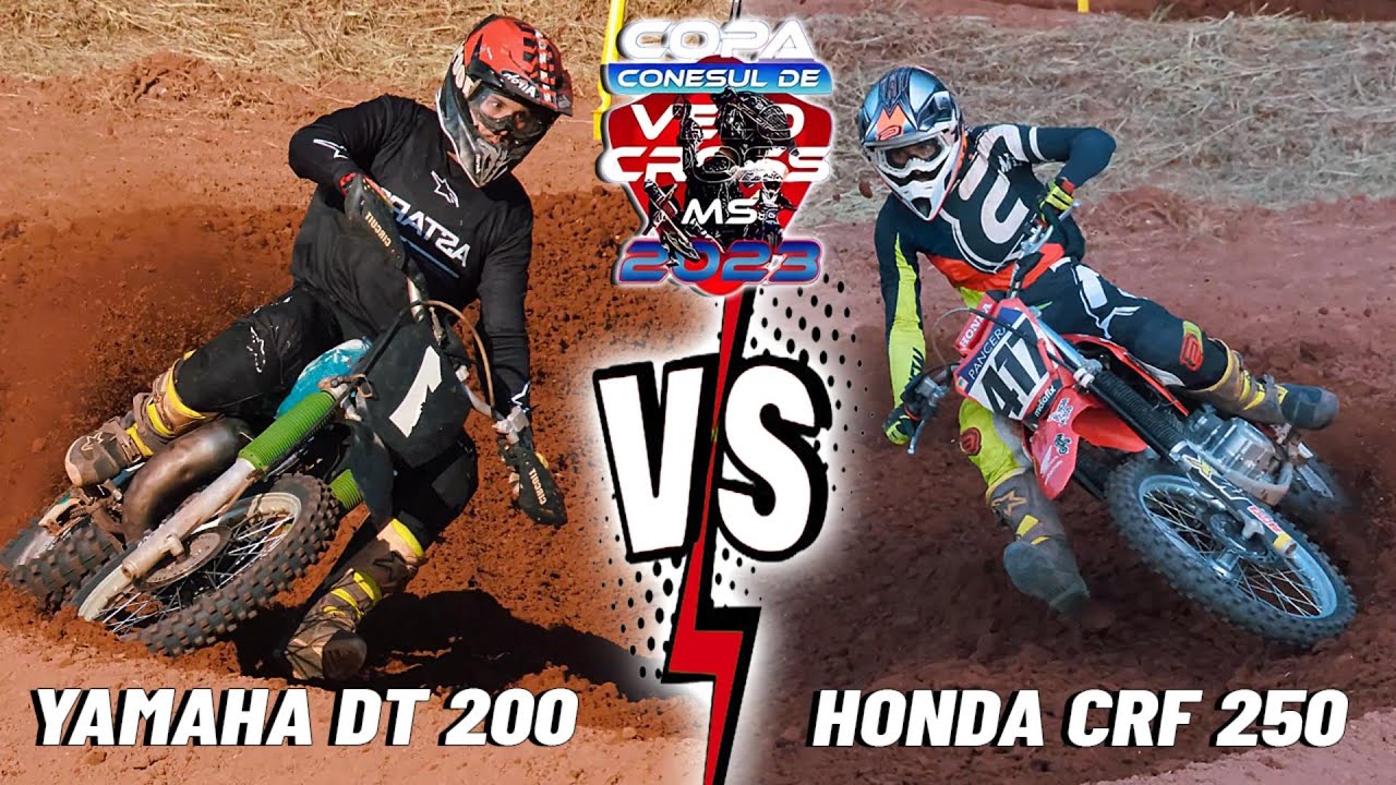 CORRIDA MUITO FORTE: Yamaha DT 200 VS Honda CRF 250 Preparada - Qual Leva A melhor?