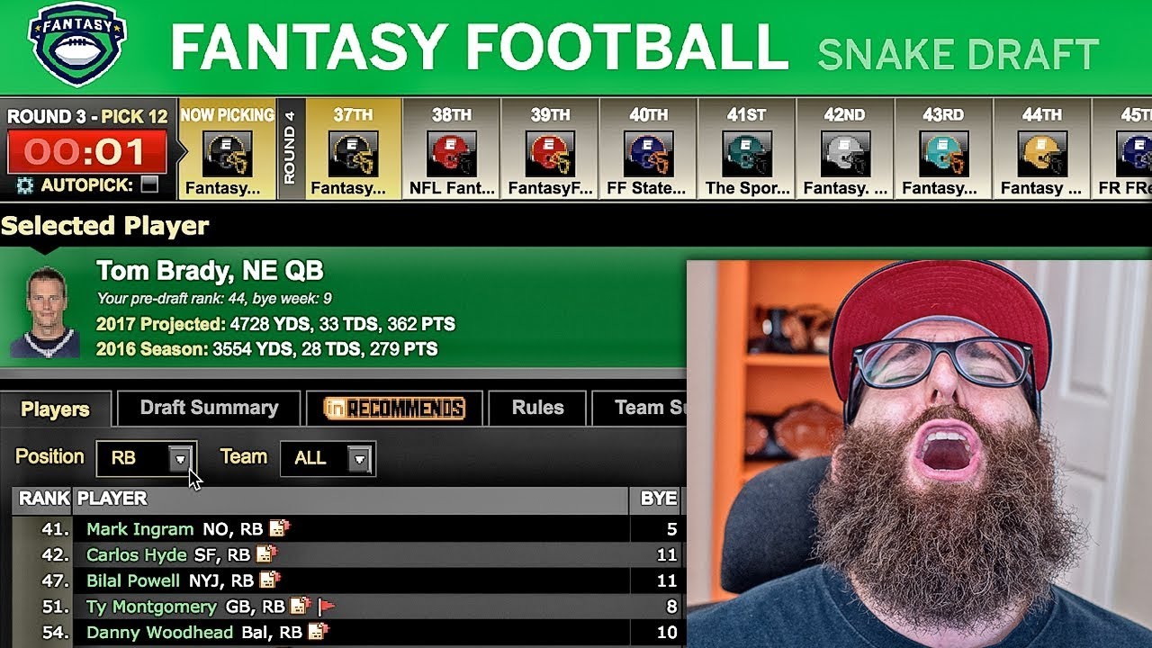ESPN Fantasy Football Draft 2017