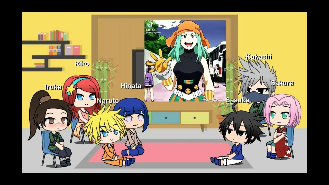 Naruto characters react to Riko (oc) and Iruka as EraserJoke.