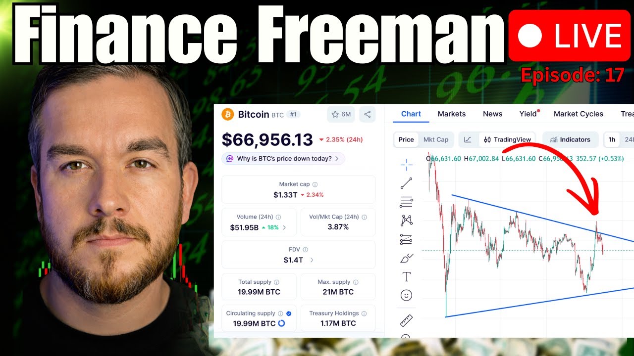 🔴 LIVE Crypto News: Bitcoin Reversal, Top Altcoins, NVDA Earnings & Pompliano Interview