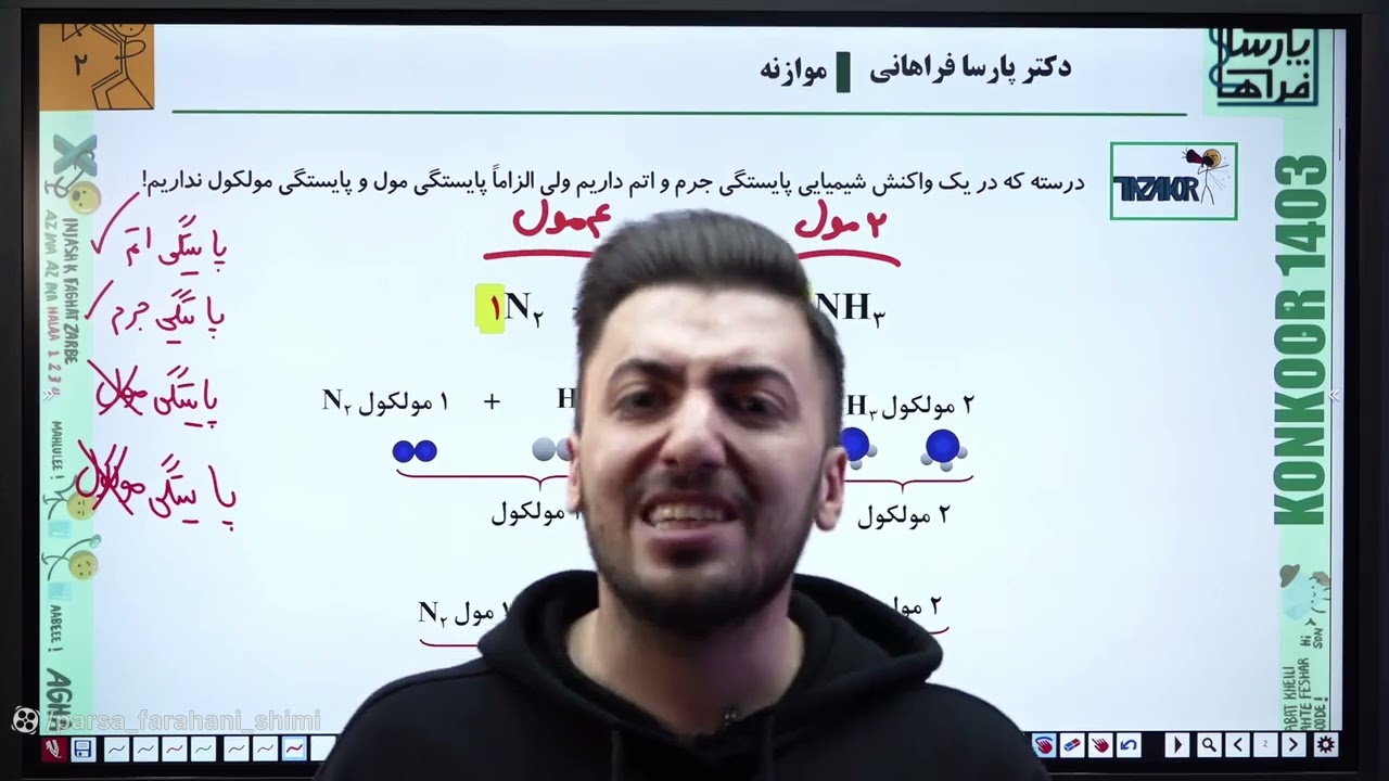 موازنه شیمی کنکور کامل صفر تا صد استاد پارسا فراهانی
