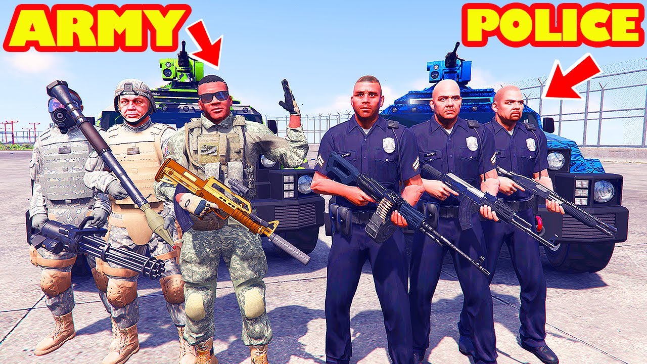 Franklin The ARMY Officer Going to Catch Police Chief in GTA 5 | SHINCHAN and CHOP