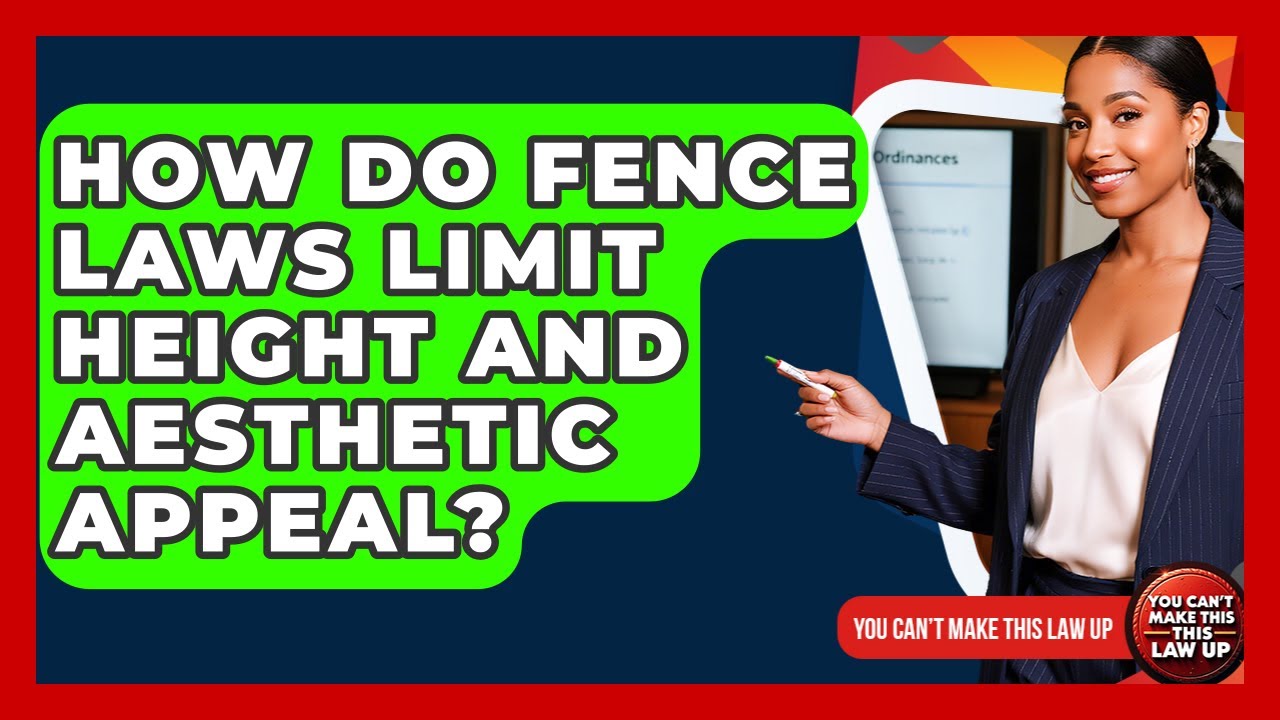 How Do Fence Laws Limit Height And Aesthetic Appeal? - You Cant Make This Law Up