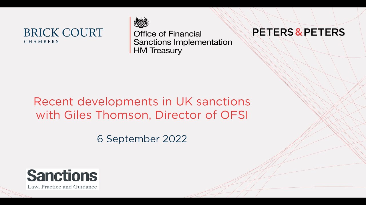 Talk with Giles Thomson, Director of OFSI