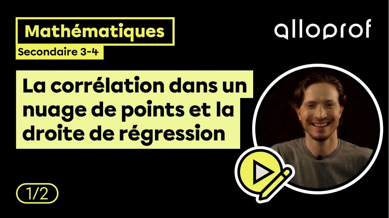 La corr&eacute;lation dans un nuage de points et la droite de r&eacute;gression (1/2) | Math&eacute;matiques | Alloprof