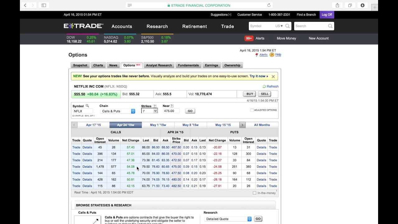 What is a straddle and how to purchase it with etrade (5min)