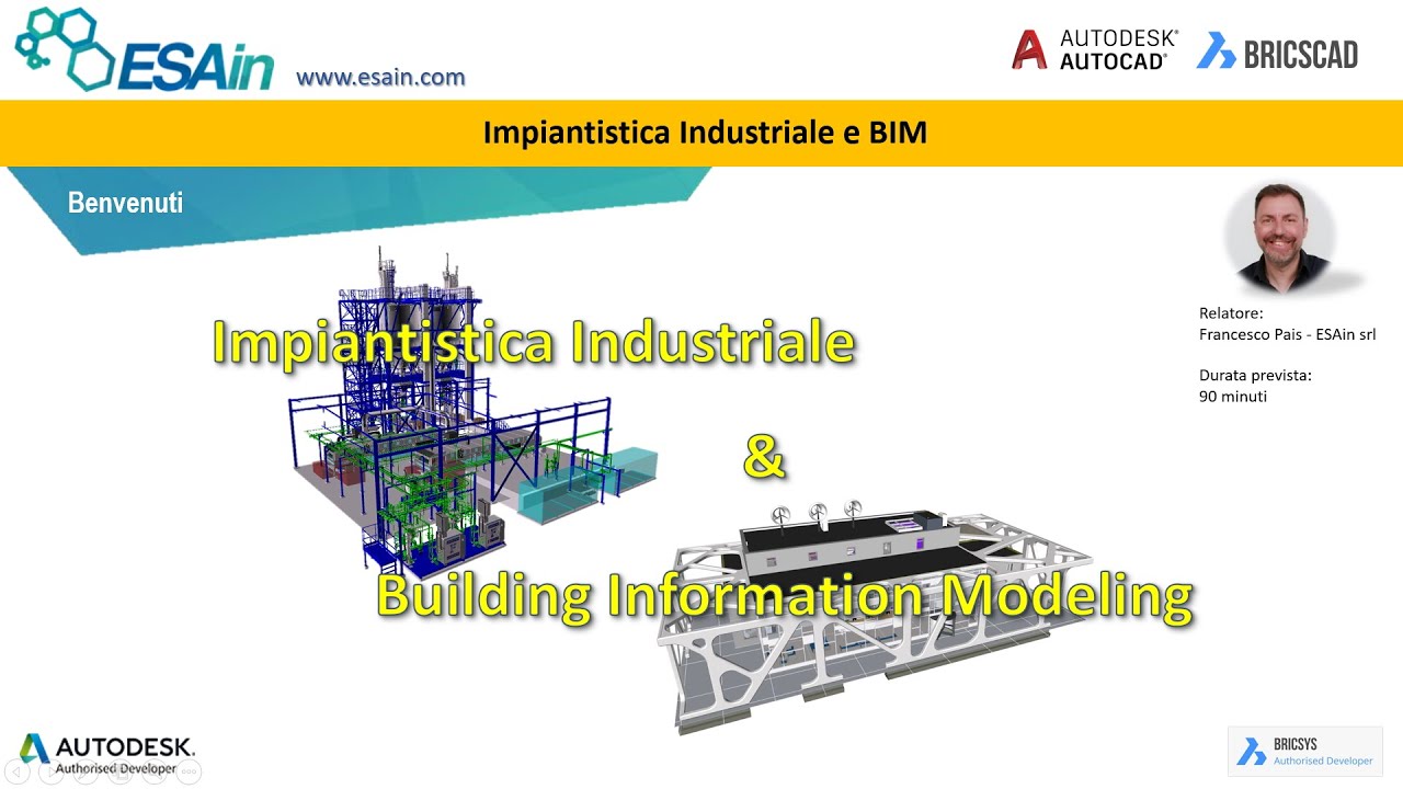 ESAin Webinar  Impiantistica Industriale e BIM