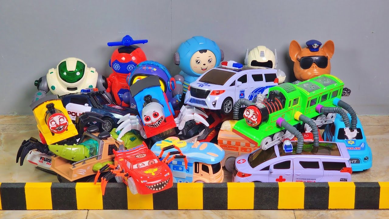 TUMPUKAN KERETA HANTU CHOO CHOO CHARLES, THOMAS EXE, LIGHTNING MCQUEEN EATER, ROBOT ROBOT JOGET DLL
