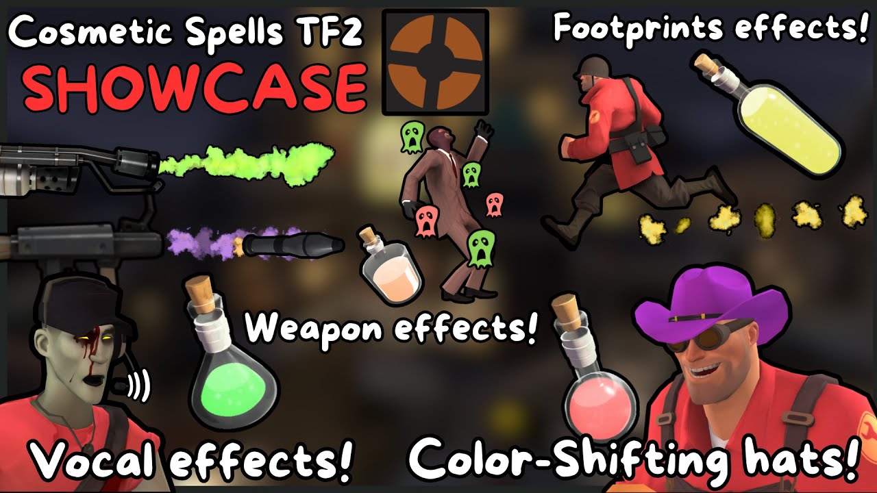TF2 All Cosmetic Spells Showcase (Halloween Effects)