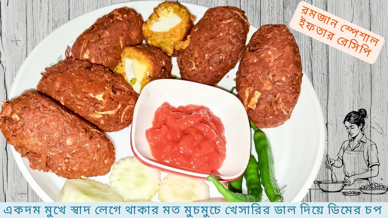 খেসারির ডাল দিয়ে মুচমুচে ডিমের চপ রেসিপি | Dim Chop | Ramadan Iftar| Egg Snacks