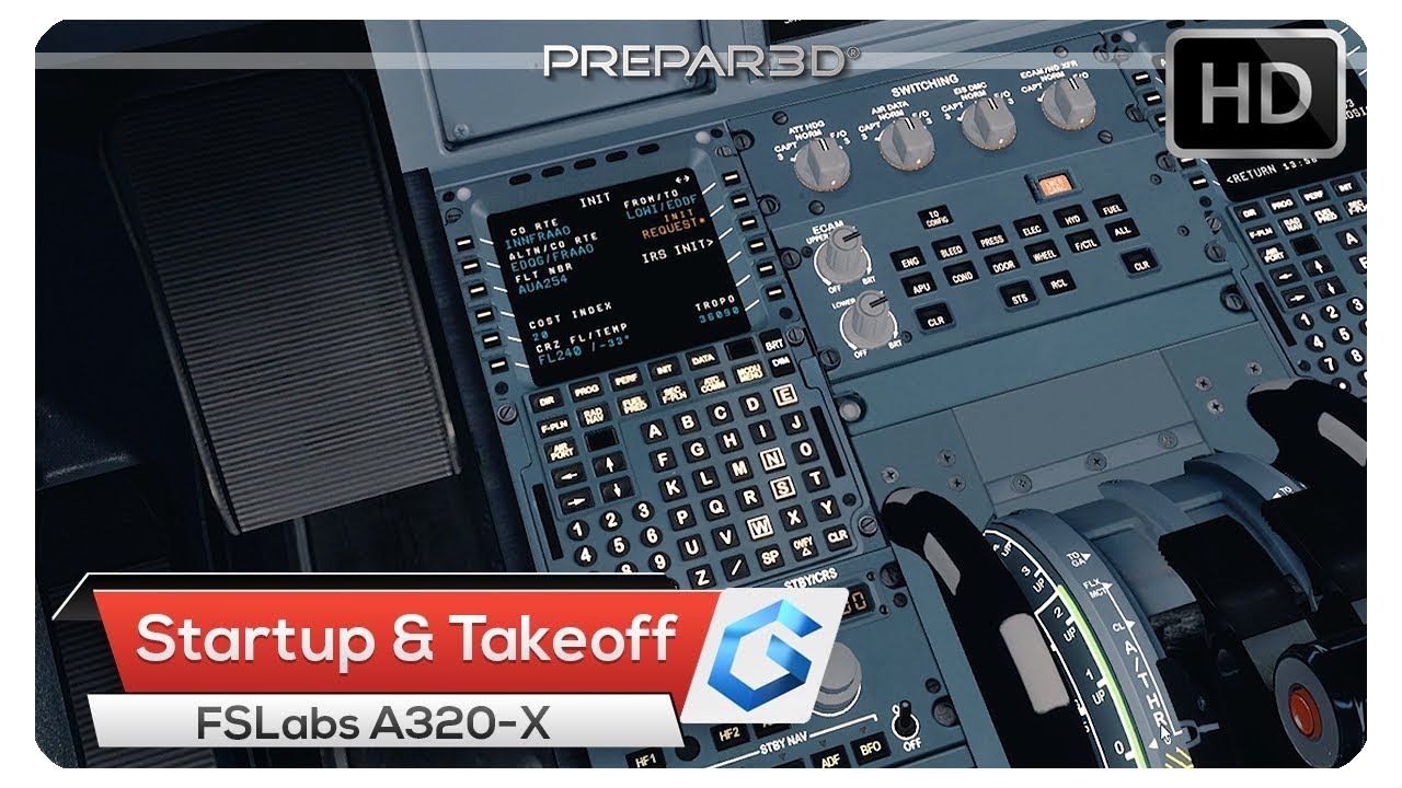 [P3Dv4] FSLabs A320-X | Startup & Takeoff