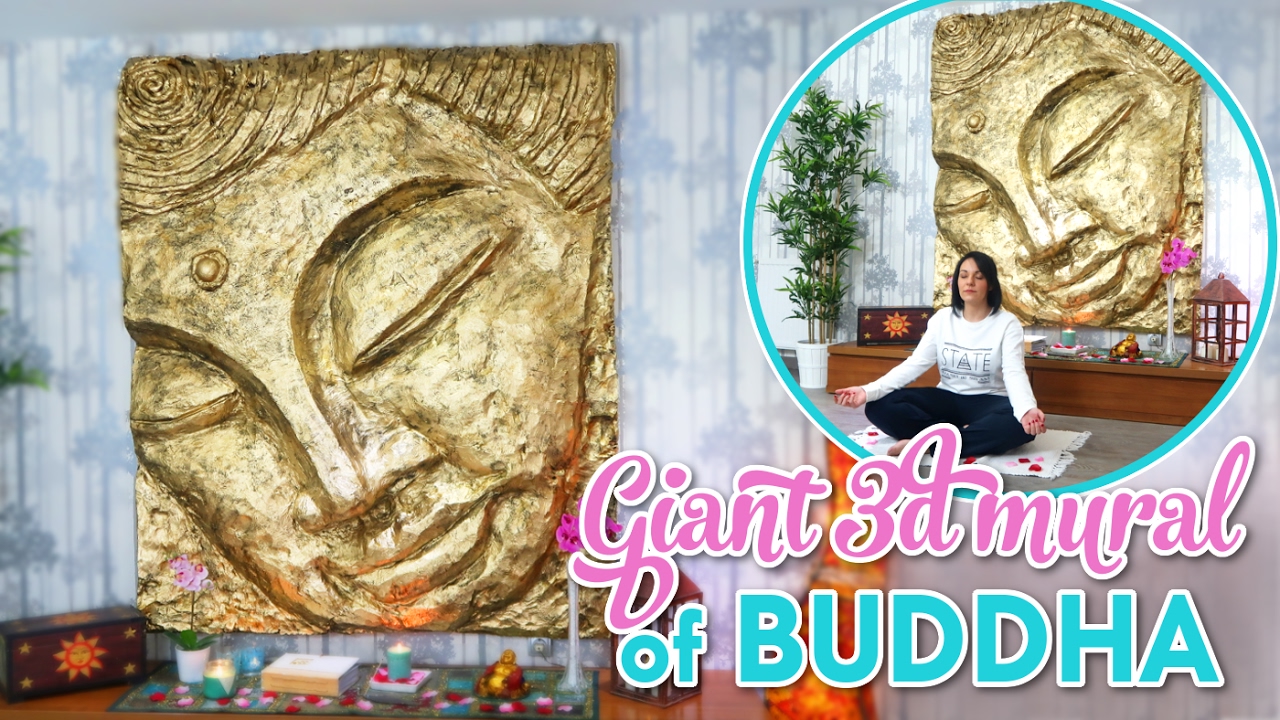 The greatest craft of my life - giant buddha 3D mural diy