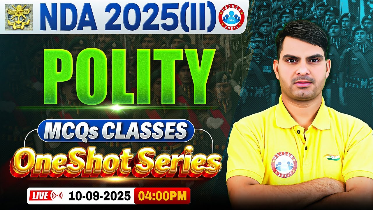 NDA Polity Classes 2025 | One Shot MCQ Series | Polity For NDA 2025 | NDA Polity PYQ | Ranjeet Sir