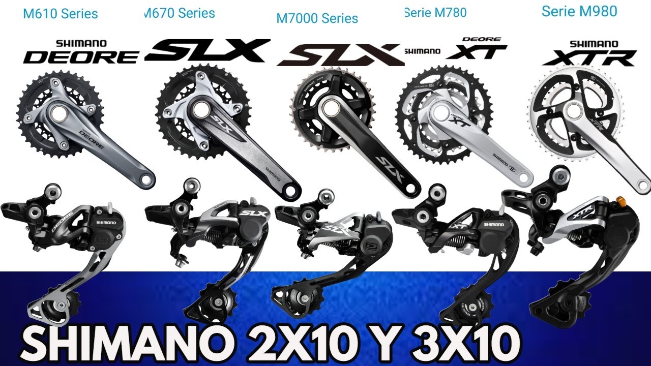 LAS MEJORES ALTAS GAMAS DE SHIMANO 2X10 Y 3X10  #MTB #BICICLETAS #ciclismo