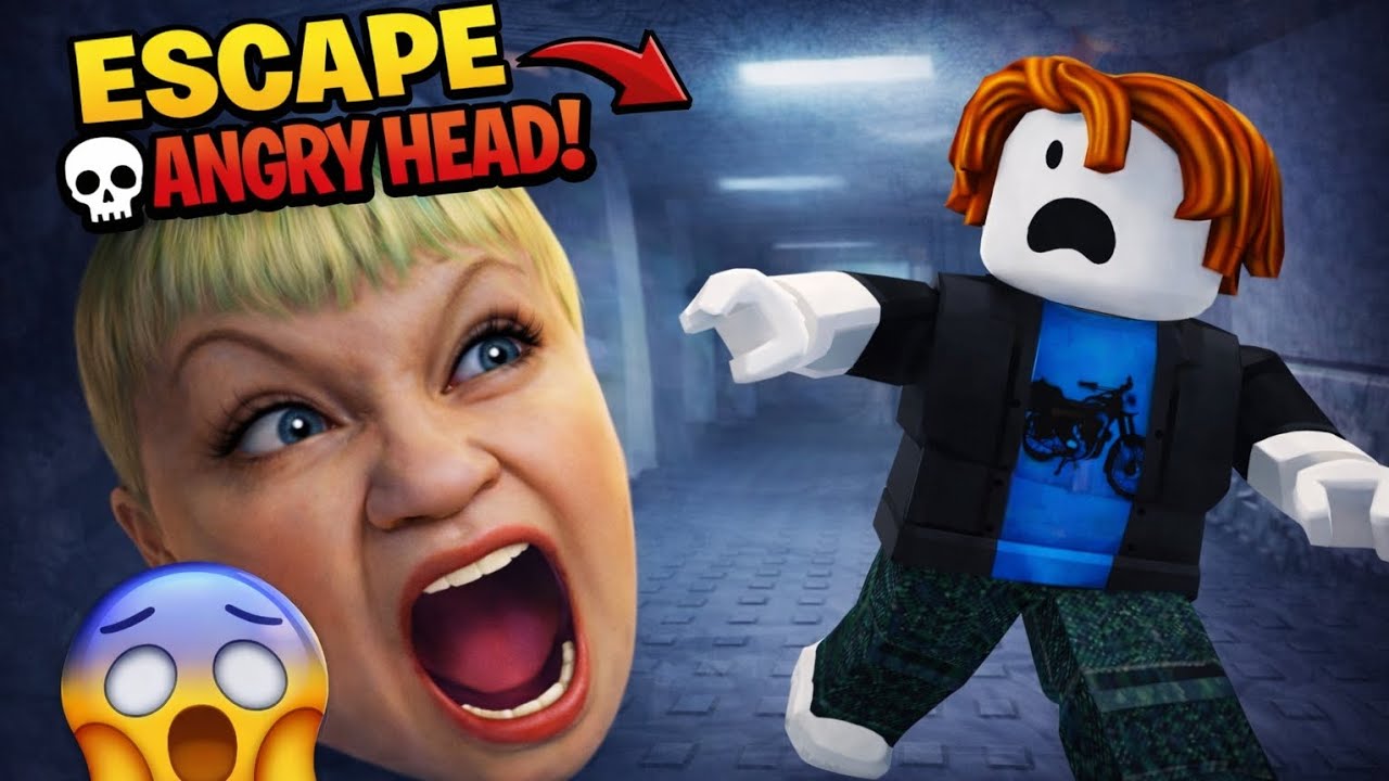 ESCAPING The Angry Head… It Was Chasing Me! 😱 (Roblox Obby)