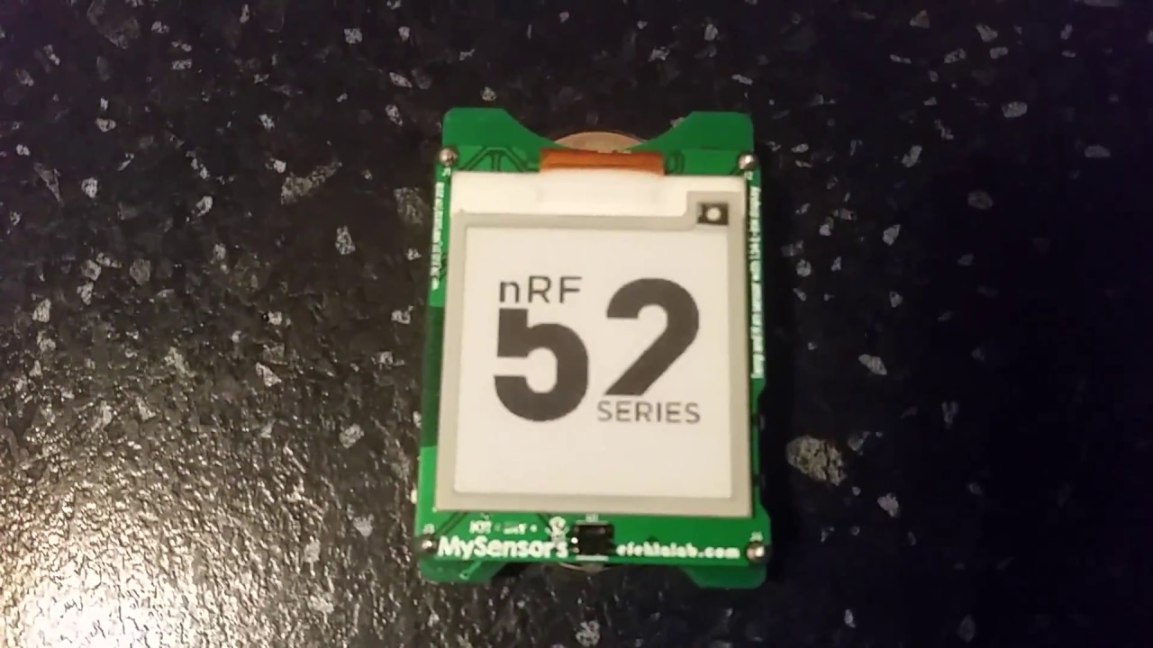MySensors nRF52832 | Temperature & Humidity sensor with e-Paper display 1.54 | EFEKTA (prototype)