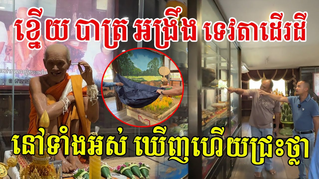 កម្របានឃើញណាស់ ខ្នើយ បាត្រ អង្រឹង របស់ទេវតាដើរដីនៅទាំងអស់ ឃើញហើយជ្រះថ្លាប្រាថ្នាអ្វីបានសម្រេចដូចបំណង