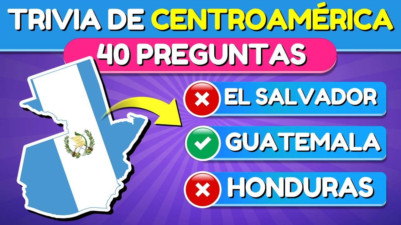 ¿Cuánto Sabes de CENTROAMÉRICA? 🌎🤔| Trivia de 40 PREGUNTAS Sobre CENTROAMÉRICA