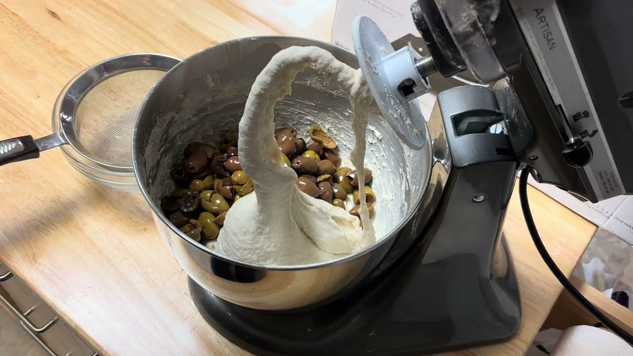 خبز  الزيتون سهل ولذيذ Olive Bread 🥯 