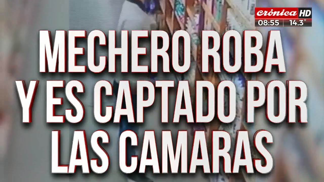 Mechero roba shampoo y queda registrado por las cámaras