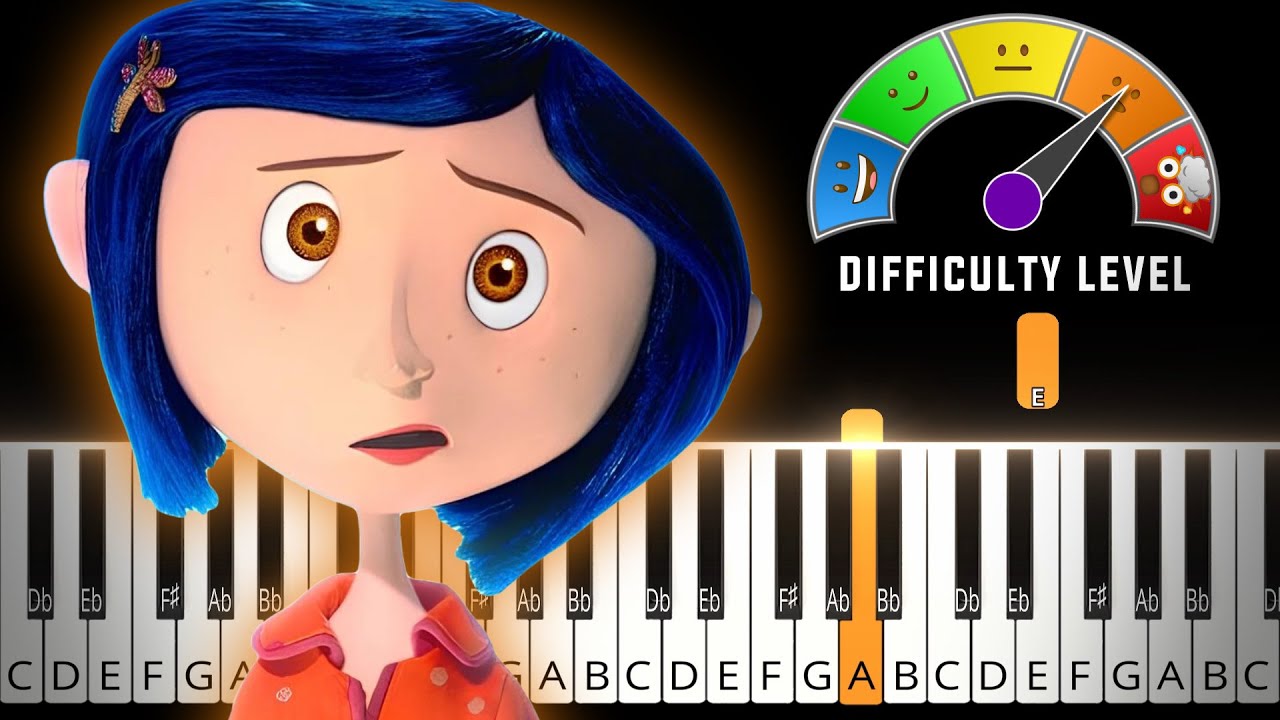 Exploration - Coraline | MEDIUM HARD Piano Tutorial + Sheet Music (PDF)