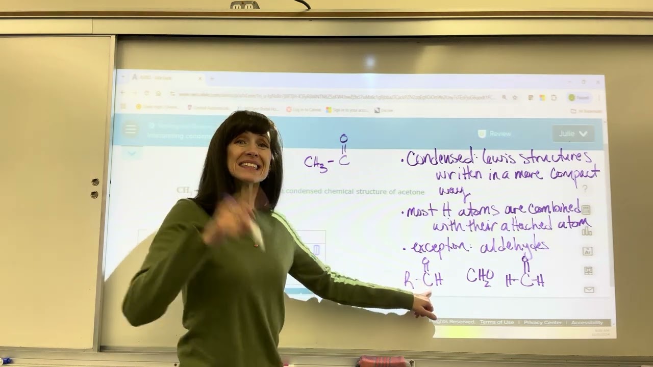 ALEKS Interpreting condensed Chemical Structures
