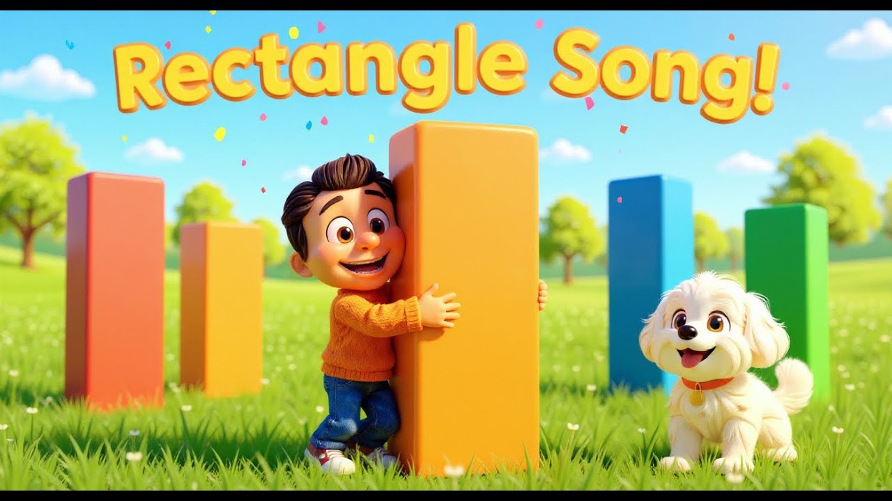 Rectangle Song for Kids! Learn Shapes with Eddy & Snowie