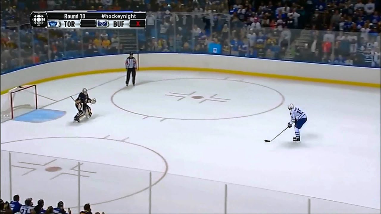 Paul Ranger's Ridiculous Punt Trick Shot in Shootout - Maple Leafs vs Sabres - 09/21/13 HD