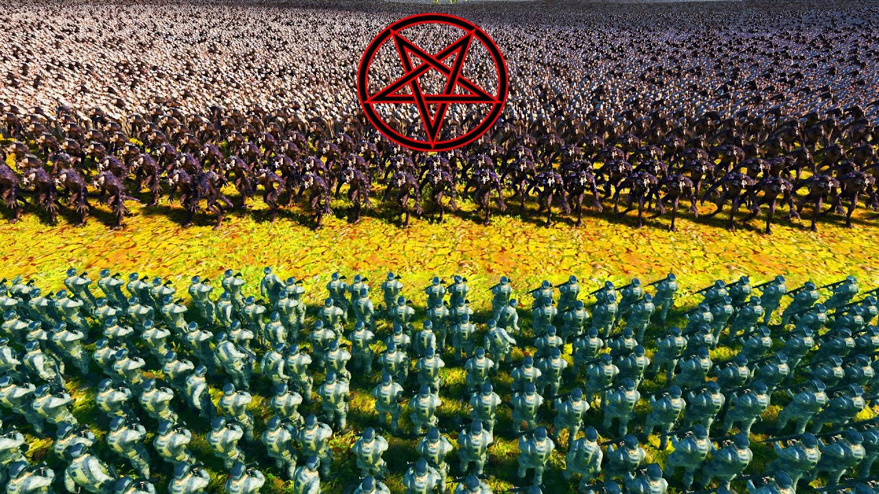 100,000 Modern Soldiers VS New DEMON ARMY! - Ultimate Epic Battle Simulator 2 UEBS 2