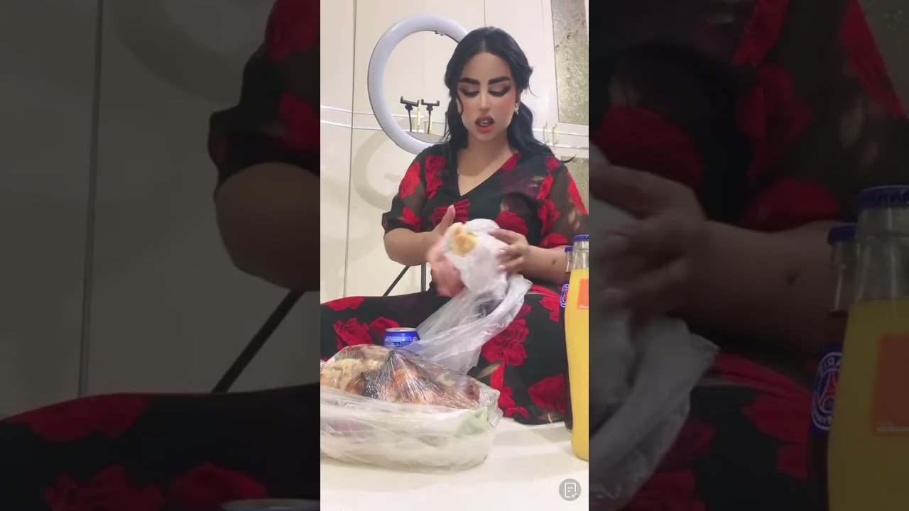 رجعت من بغداد 🚖جبت دجاج شوي للفروخ🍗وببسي😋 البزازين شيبتني 🤦🏻‍♀️