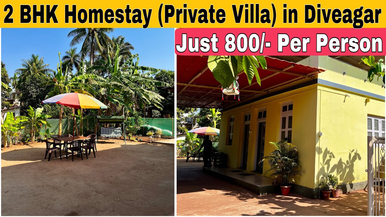 2 bhk Homestay (Private Villa) in Diveagar | Best Homestay for Group & Families | Diveagar Homestays