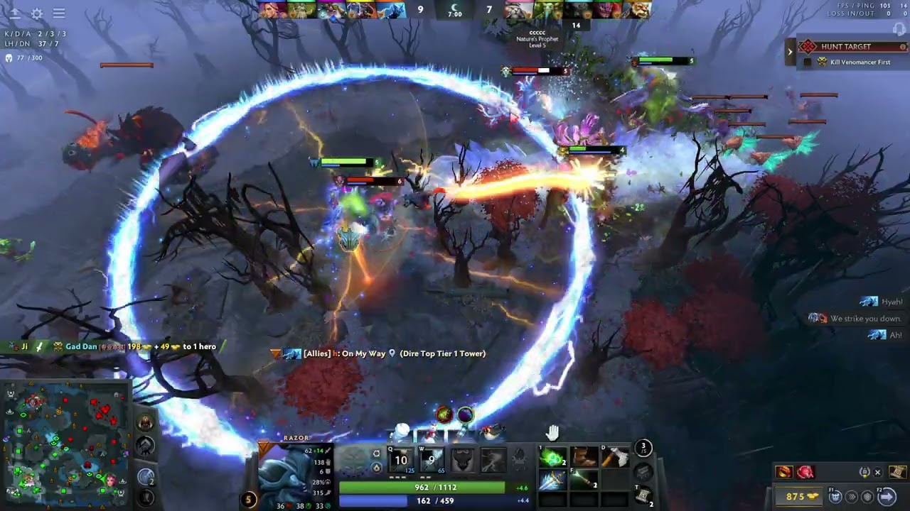 [LIVE GAMEPLAY] Razor Offlane Ace E-Sport Build + Grave | Rank Divine