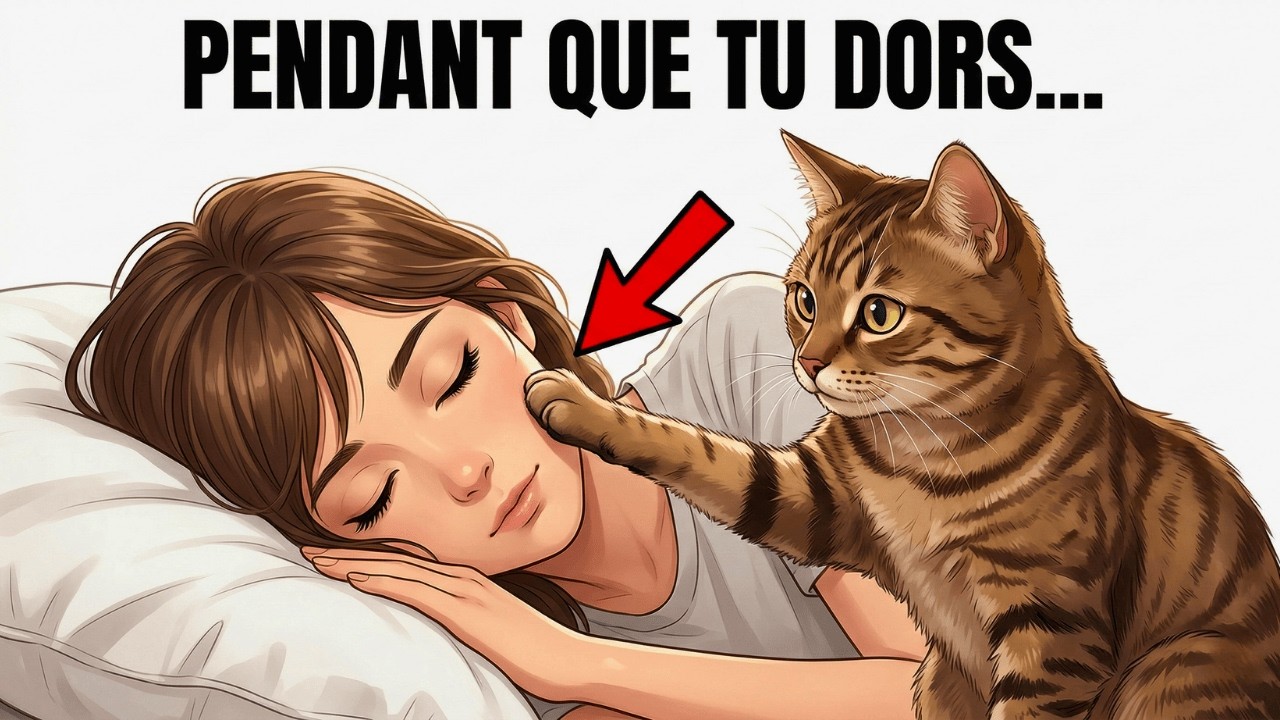 Cette patte sur ta joue surveille quelque chose de bien plus inquiétant que ta respiration