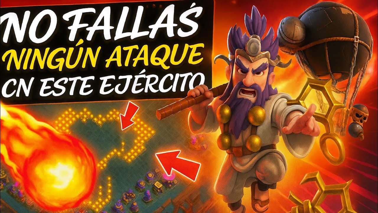 El ATAQUE MÁS FUERTE DE LEYENDA SÚPER GLOBOS + BOLA DE FUEGO | ATACA cm un pro | Clash of clans 