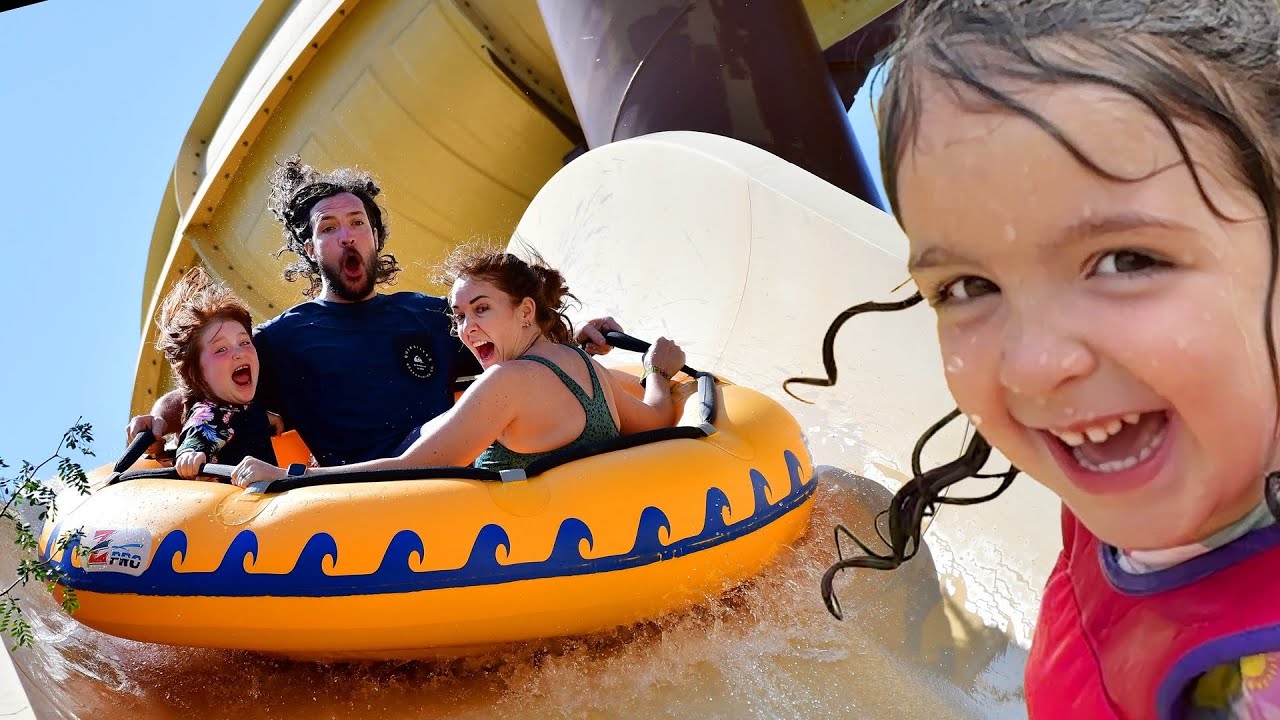 GiANT WATER SLIDES in MEXiCO!! Family Pool Party at a Splash Pad & Water Park with Adley Niko Navey
