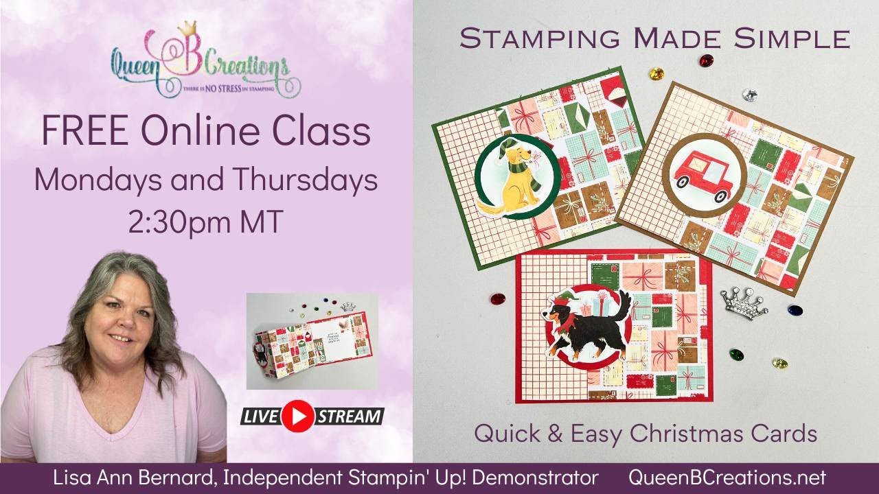 👑 3 быстрые и простые рождественские открытки с помощью Stampin' Up! North Pole Delivery DSP
