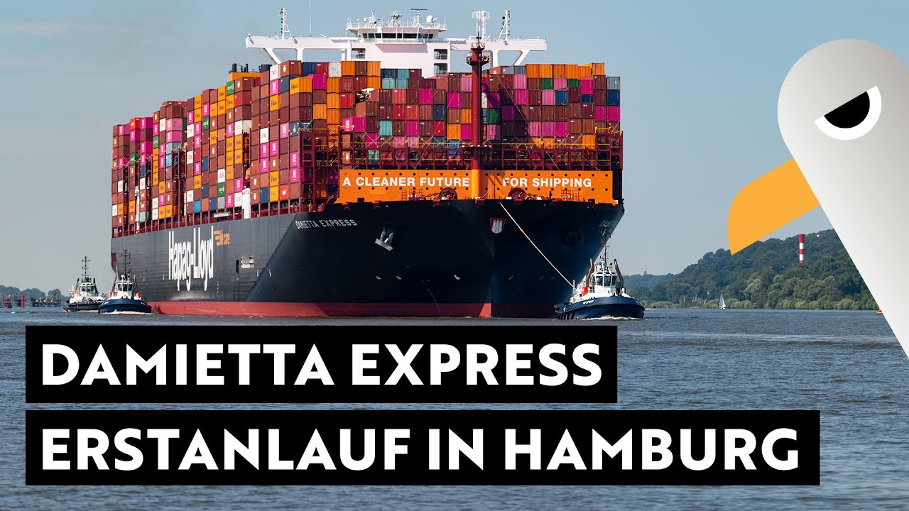 Erstanlauf DAMIETTA EXPRESS 🚢 Mit das gr&ouml;&szlig;te Containerschiff unter deutscher Flagge 🇩🇪
