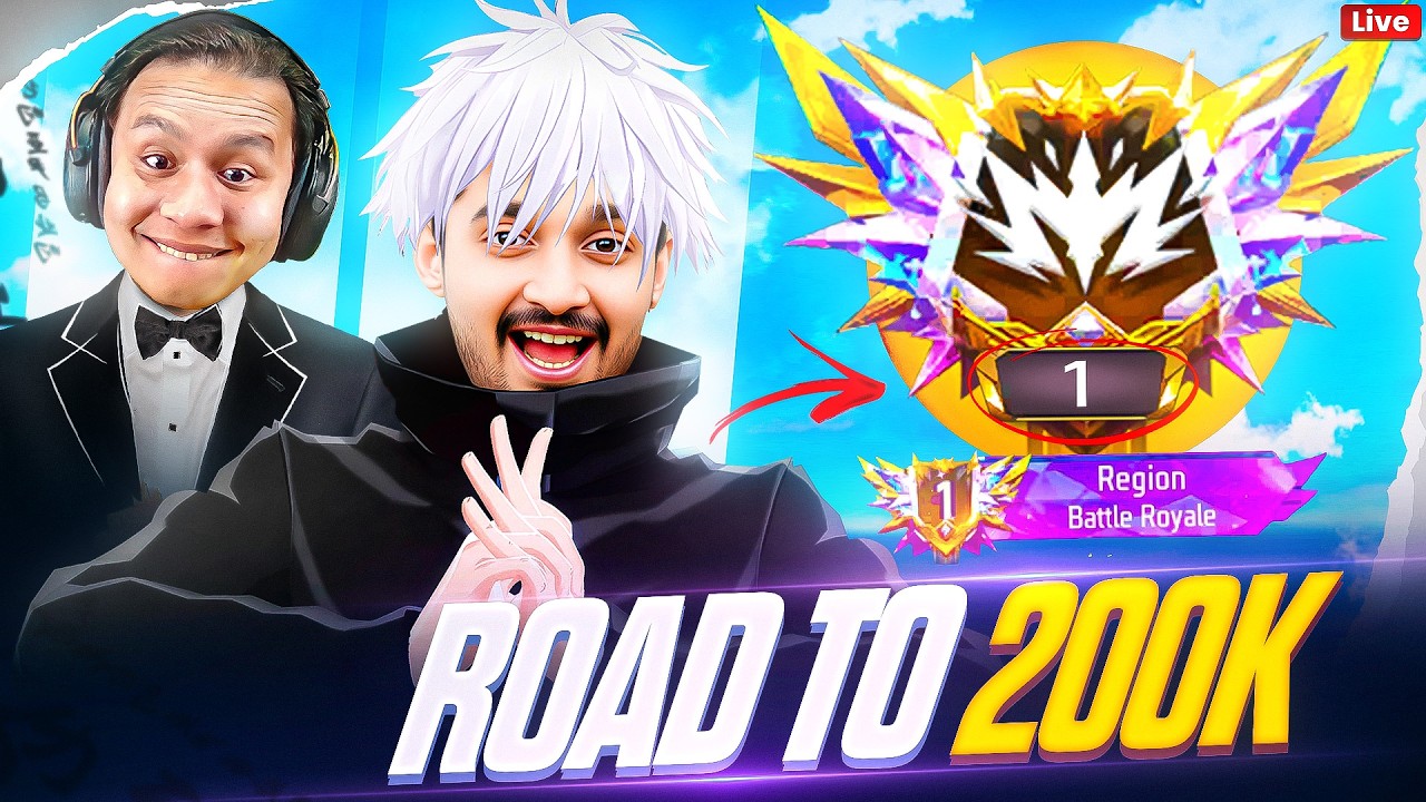 🔴Live Free Fire New Rank Season Rank Push With @TondeGamer Live !! #tondegamer