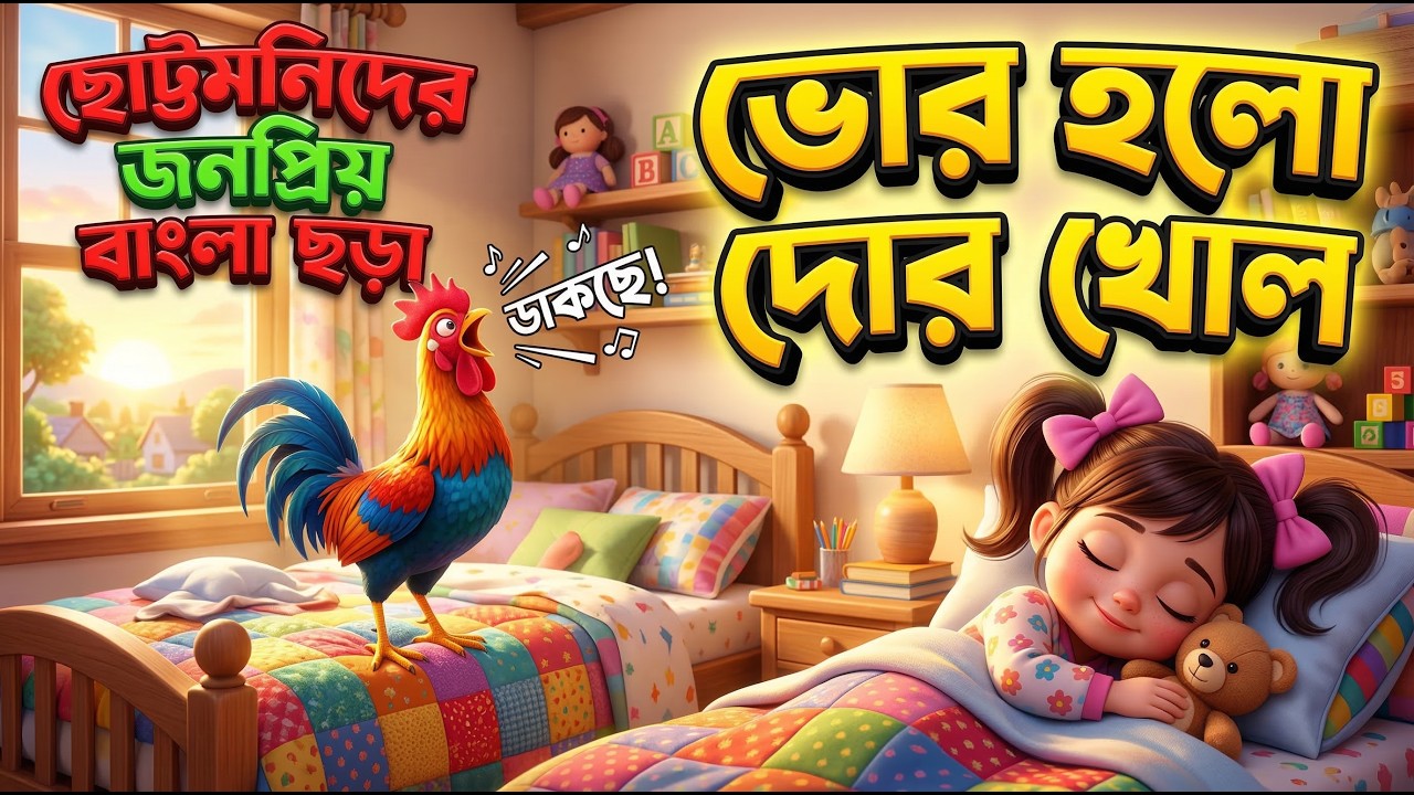 Bhor holo dor kholo | ভোর হলো দোর খোল | ছড়া | Bengali kids songs | Bangla rhymes